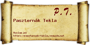 Paszternák Tekla névjegykártya